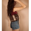 image:imageWrangler Western Shoulder Bag for Women Flap Crossbody Purse with Whipstitch Detail amp FringeVintage Cowgirl HandbagAcoffee