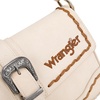 image:imageWrangler Western Shoulder Bag for Women Flap Crossbody Purse with Whipstitch Detail amp FringeVintage Cowgirl HandbagBbeige