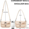 image:imageWrangler Western Shoulder Bag for Women Flap Crossbody Purse with Whipstitch Detail amp FringeVintage Cowgirl HandbagBbeige