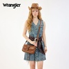 image:imageWrangler Western Shoulder Bag for Women Flap Crossbody Purse with Whipstitch Detail amp FringeVintage Cowgirl HandbagBbrown