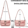 image:imageWrangler Western Shoulder Bag for Women Flap Crossbody Purse with Whipstitch Detail amp FringeVintage Cowgirl HandbagBdeep Pink