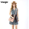 image:imageWrangler Western Shoulder Bag for Women Flap Crossbody Purse with Whipstitch Detail amp FringeVintage Cowgirl HandbagBdeep Pink