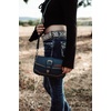 image:imageWrangler Western Shoulder Bag for Women Flap Crossbody Purse with Whipstitch Detail amp FringeVintage Cowgirl HandbagBgreen Dark