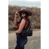 image:imageWrangler Western Shoulder Bag for Women Flap Crossbody Purse with Whipstitch Detail amp FringeVintage Cowgirl HandbagBgreen Dark