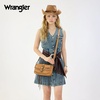 image:imageWrangler Western Shoulder Bag for Women Flap Crossbody Purse with Whipstitch Detail amp FringeVintage Cowgirl HandbagBkhaki