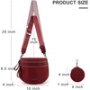 image:imageMontana West Bum Bag Nylon Crossbody Bags Mom Purse with with Coin PurseBurgundy