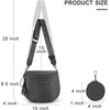 image:imageMontana West Bum Bag Nylon Crossbody Bags Mom Purse with with Coin PurseGrey