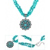 image:imageMontana West Rustic Coutures Jewelry for Women Western Turquoise Pendant NecklaceSilver Blue
