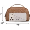 image:imageMontana West X Wrangler Makeup Bag Travel Cosmetic Bag Western Toiletry Bag for Women Small Make Up Pouch Organizer for Toiletries Accessories Portable Travel EssentialsWGHB145190KHKhaki145