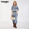 image:imageWrangler Rhinestone Denim Barrel Bag for Women Crossbody Satchel Purse  Bling Rhinestones and Rivets with Detachable Charm Wear as Crossbody Shoulder or Handle for Concerts and Everyday OutingsBiege