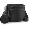 image:imageMontana West Bum Bag Nylon Crossbody Bags Mom Purse with with Coin PurseBlack