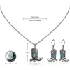 image:imageMontana West Wrangler Couture Turquoise Jewelry for Women Western Jewelry Pendant Necklace Cowgirl Vintage Western NecklaceBoots Silver Green