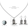 image:imageMontana West Wrangler Couture Turquoise Jewelry for Women Western Jewelry Pendant Necklace Cowgirl Vintage Western NecklaceBoots Silver White
