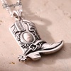image:imageMontana West Wrangler Couture Turquoise Jewelry for Women Western Jewelry Pendant Necklace Cowgirl Vintage Western NecklaceBoots Silver White