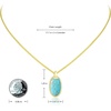 image:imageMontana West Wrangler Couture Turquoise Jewelry for Women Western Jewelry Pendant Necklace Cowgirl Vintage Western NecklaceOval Gold Bright Green