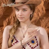 image:imageMontana West Wrangler Couture Turquoise Jewelry for Women Western Jewelry Pendant Necklace Cowgirl Vintage Western NecklaceRound Gold Pink