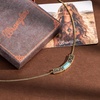 image:imageMontana West Wrangler Couture Turquoise Jewelry for Women Western Jewelry Pendant Necklace Cowgirl Vintage Western NecklaceSqure Gold Green