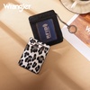 image:imageMontana West X Wrangler Credit Card Holder for Women Cow Print Rfid Blocking Slim Thin Credit Card Wallet Small Credit Card Organizer for Ladies FemaleLeopardBlack