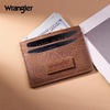 image:imageMontana West X Wrangler Credit Card Holder for Women Cow Print Rfid Blocking Slim Thin Credit Card Wallet Small Credit Card Organizer for Ladies FemaleVintageBrown