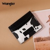 image:imageMontana West X Wrangler Credit Card Holder for Women Cow Print Rfid Blocking Slim Thin Credit Card Wallet Small Credit Card Organizer for Ladies FemaleCOW Black