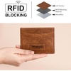 image:imageMontana West X Wrangler Credit Card Holder for Women Cow Print Rfid Blocking Slim Thin Credit Card Wallet Small Credit Card Organizer for Ladies FemaleGracefulBrown