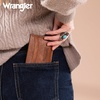 image:imageMontana West X Wrangler Credit Card Holder for Women Cow Print Rfid Blocking Slim Thin Credit Card Wallet Small Credit Card Organizer for Ladies FemaleGracefulBrown
