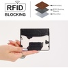 image:imageMontana West X Wrangler Credit Card Holder for Women Cow Print Rfid Blocking Slim Thin Credit Card Wallet Small Credit Card Organizer for Ladies FemaleCOW Black
