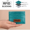 image:imageMontana West X Wrangler Credit Card Holder for Women Cow Print Rfid Blocking Slim Thin Credit Card Wallet Small Credit Card Organizer for Ladies FemaleGracefulTurquoise