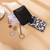 image:imageMontana West X Wrangler Credit Card Holder for Women Cow Print Rfid Blocking Slim Thin Credit Card Wallet Small Credit Card Organizer for Ladies FemaleLeopardBlack