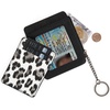 image:imageMontana West X Wrangler Credit Card Holder for Women Cow Print Rfid Blocking Slim Thin Credit Card Wallet Small Credit Card Organizer for Ladies FemaleLeopardBlack