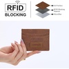 image:imageMontana West X Wrangler Credit Card Holder for Women Cow Print Rfid Blocking Slim Thin Credit Card Wallet Small Credit Card Organizer for Ladies FemaleVintageBrown