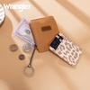 image:imageMontana West X Wrangler Credit Card Holder for Women Cow Print Rfid Blocking Slim Thin Credit Card Wallet Small Credit Card Organizer for Ladies FemaleLeopardTan