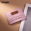 image:imageMontana West X Wrangler Credit Card Holder for Women Cow Print Rfid Blocking Slim Thin Credit Card Wallet Small Credit Card Organizer for Ladies FemaleVintagePink