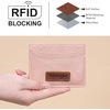 image:imageMontana West X Wrangler Credit Card Holder for Women Cow Print Rfid Blocking Slim Thin Credit Card Wallet Small Credit Card Organizer for Ladies FemaleGracefulPink