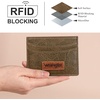 image:imageMontana West X Wrangler Credit Card Holder for Women Cow Print Rfid Blocking Slim Thin Credit Card Wallet Small Credit Card Organizer for Ladies FemaleGracefulGreen