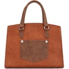 image:imageWrangler Lace Tote Bag for Women Medium Crossbody Top Handle Handbags Ladies Satchel Elegant Purse Charms for Wedding GiftBrown