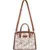 image:imageWrangler Lace Tote Bag for Women Medium Crossbody Top Handle Handbags Ladies Satchel Elegant Purse Charms for Wedding GiftBrown