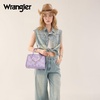image:imageWrangler Lace Tote Bag for Women Medium Crossbody Top Handle Handbags Ladies Satchel Elegant Purse Charms for Wedding GiftPurple