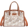 image:imageWrangler Lace Tote Bag for Women Medium Crossbody Top Handle Handbags Ladies Satchel Elegant Purse Charms for Wedding GiftBrown