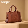 image:imageMontana West Wrangler Desert Paisley Tote Bag for Women Floral Embroidered Top Handle Handbags with BandanaBrown