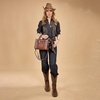 image:imageMontana West Wrangler Desert Paisley Tote Bag for Women Floral Embroidered Top Handle Handbags with BandanaBrown