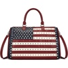 image:imageMontana West American Flag Studded Weekender Bags Patriotic Duffle Bag Large Carry on for Men amp Women BlackFlagRed