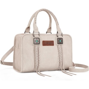 image:imageWrangler Tote Bag for Women Crossbody Purse Fringe Western Purse Vintage Top Handle HandbagsBeige