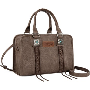image:imageWrangler Tote Bag for Women Crossbody Purse Fringe Western Purse Vintage Top Handle HandbagsCoffee