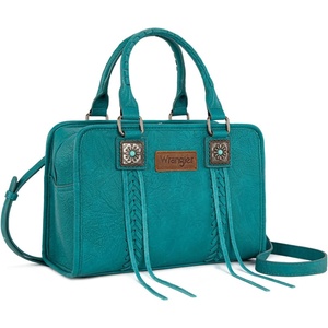 image:imageWrangler Tote Bag for Women Crossbody Purse Fringe Western Purse Vintage Top Handle HandbagsTurquoise