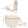 image:imageMontana West Crossbody Bag for Women with Dual Zipper Pockets Bum Bag Fanny Packs Sling Chest Purse with Wide Adjustable StrapBeige