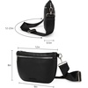 image:imageMontana West Crossbody Bag for Women with Dual Zipper Pockets Bum Bag Fanny Packs Sling Chest Purse with Wide Adjustable StrapBlack