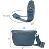 image:imageMontana West Crossbody Bag for Women with Dual Zipper Pockets Bum Bag Fanny Packs Sling Chest Purse with Wide Adjustable StrapBlue