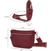 image:imageMontana West Crossbody Bag for Women with Dual Zipper Pockets Bum Bag Fanny Packs Sling Chest Purse with Wide Adjustable StrapBurgundy