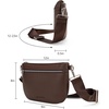 image:imageMontana West Crossbody Bag for Women with Dual Zipper Pockets Bum Bag Fanny Packs Sling Chest Purse with Wide Adjustable StrapChocolate